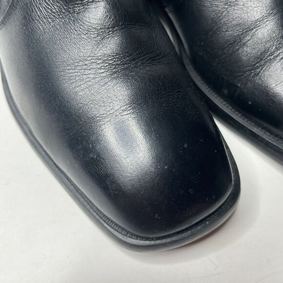 PabDer Black Calf Leather Made in ITALY Handmade Zipper Boots Mens Size 6.5 - Picture 3 of 14